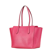 グッチ スウィング ミディアム トートバッグ 354408 ピンク レザー レディース GUCCI 【中古】